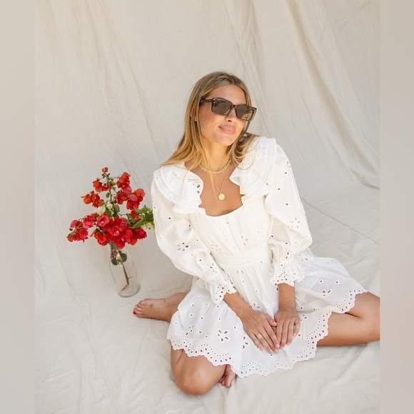 For Love And Lemons Dresses & Skirts - For Love & Lemons Serena Mini Dress White